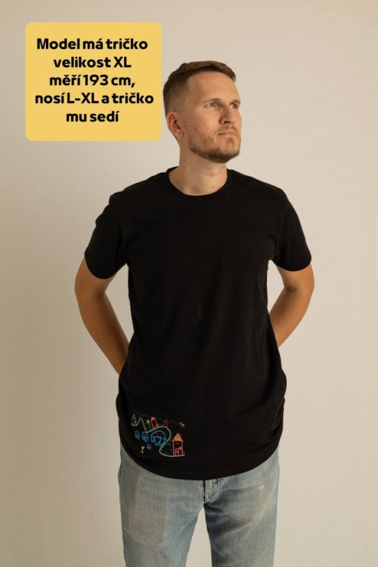 Zvýhodněný set: pánské + dámské tričko se stejnou výšivkou - Velikost: M, Barva trička: světle žlutá