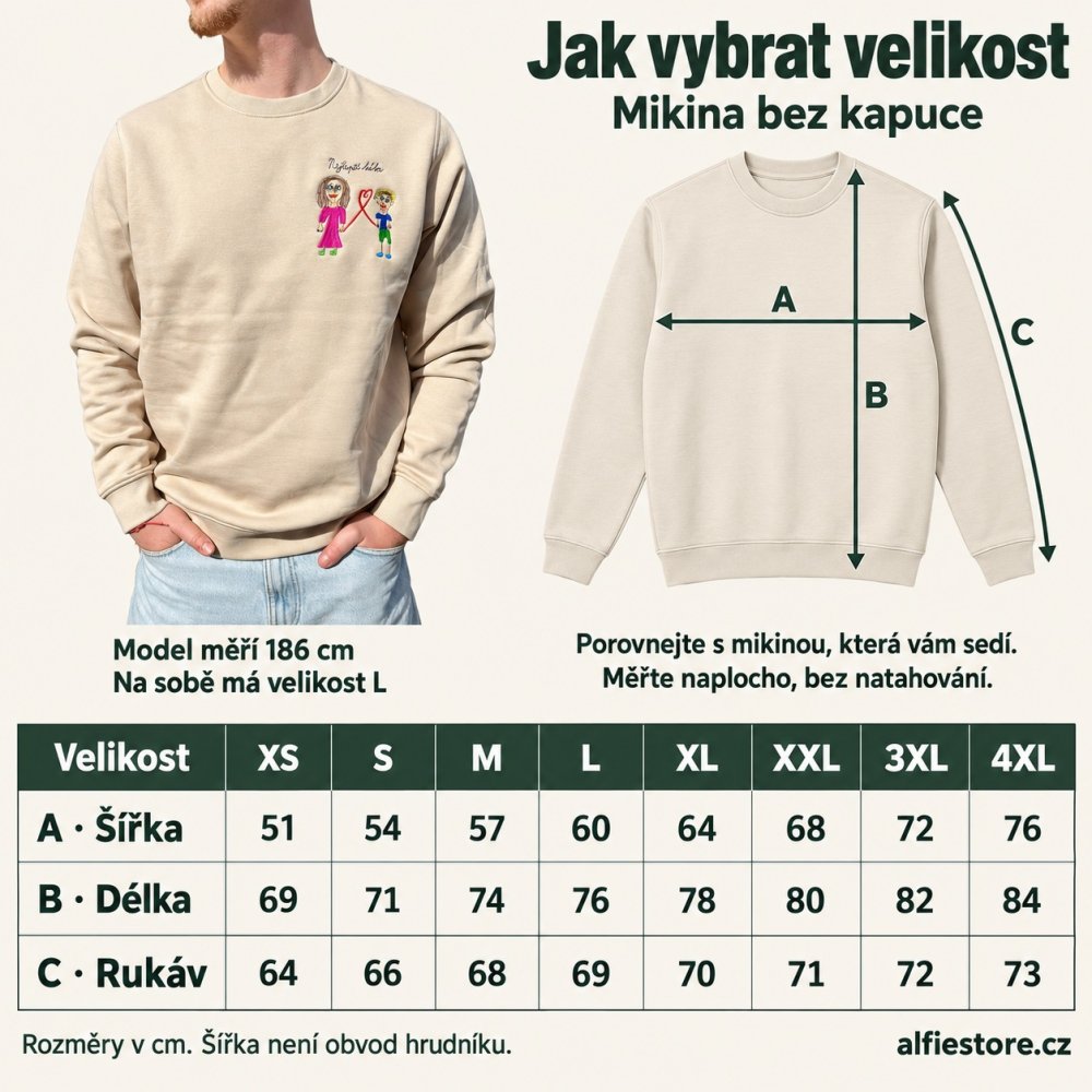 Pánská  mikina s vlastní výšivkou