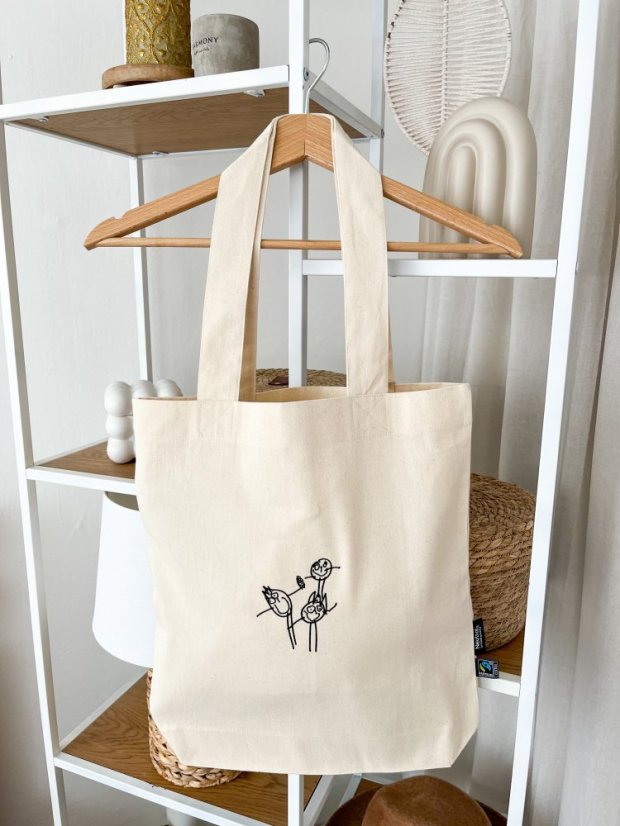 Plátěná taška s výšivkou