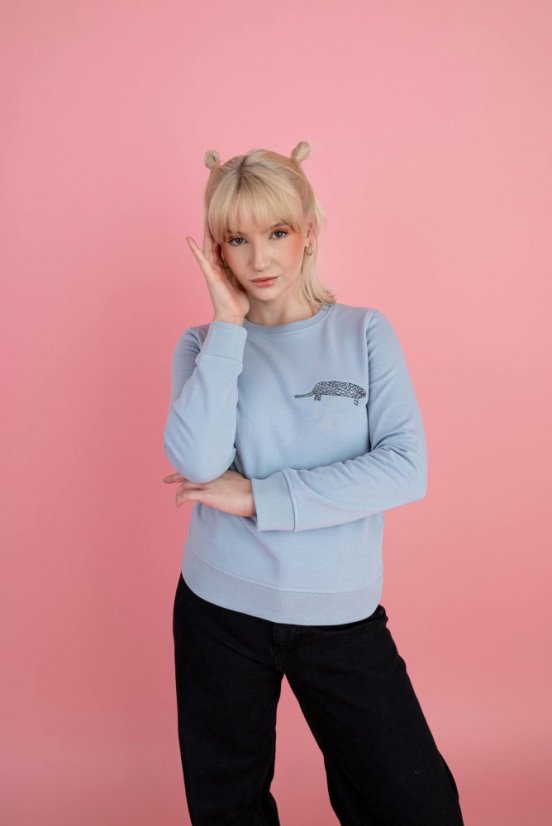 Dámská mikina s výšivkou (lehká) - Velikost: XL, Barva mikiny dámská, organic: soft rose