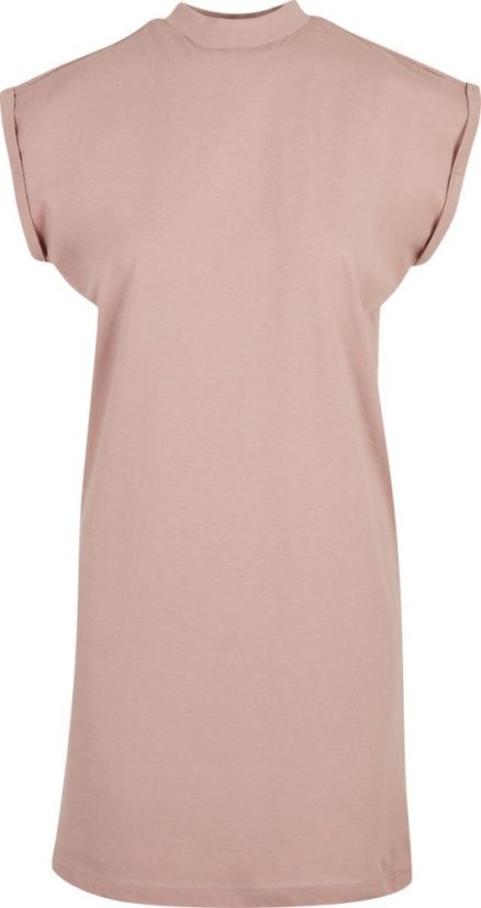 Tričkové šaty s výšivkou - Velikost: L, Barva šatů: olivová