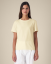 Dámské MEDIUM fit tričko s výšivkou - Velikost: XS, Barva trička MEDIUM fit: béžová - medový papír