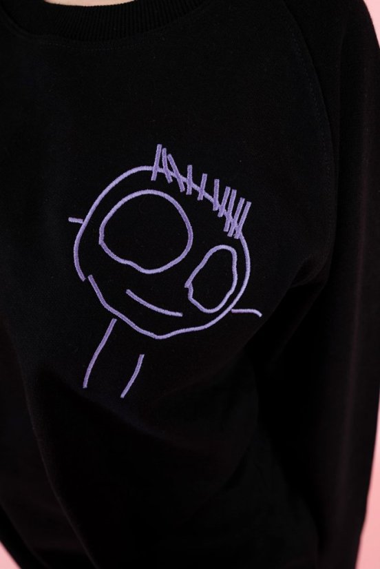 Pánská mikina s kapucí a výšivkou - Velikost: M, Barva mikiny s kapucí: námořnická modrá