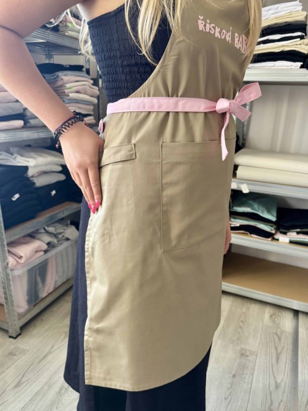 Zástěra „Navrhni si sám“ s výšivkou - Barva zástěry: láhvově zelená