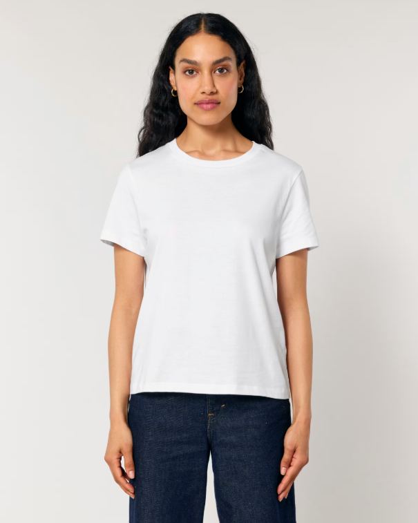Dámské MEDIUM fit tričko s výšivkou - Velikost: XL, Barva trička MEDIUM fit: bílá