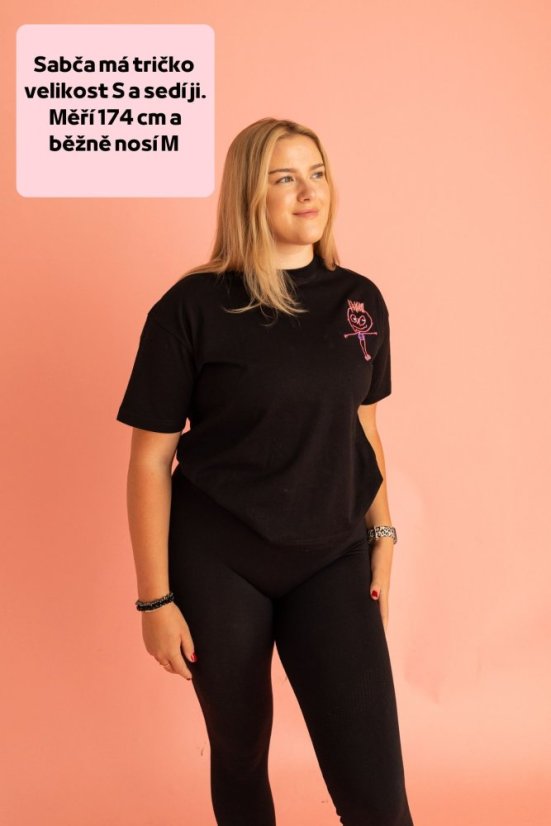 Dámské volnější tričko s výšivkou - Velikost: M, Dámské tričko (volnější): bílá