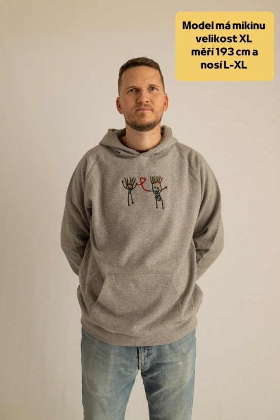 Zvýhodněný set: pánská + dámská mikina s kapucí se stejnou výšivkou - Velikost: XXL, Barva mikiny s kapucí: zelená