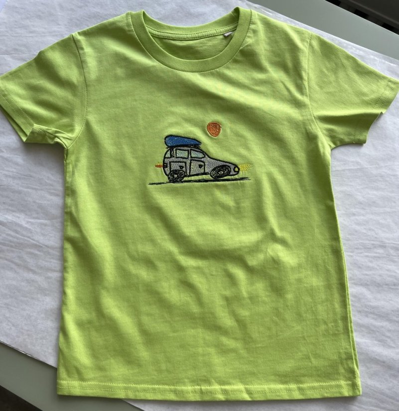 Dětské tričko s výšivkou - Dětská velikost: 8 let, Barva trička: růžová