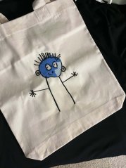 Plátěná taška s výšivkou