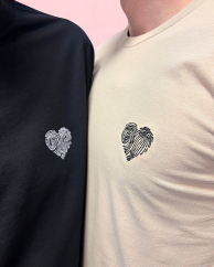 Pánské REGULAR tričko s výšivkou - otisk prstu