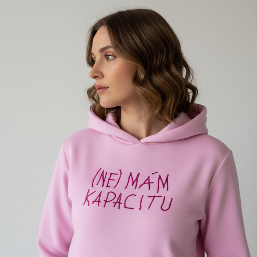 Mikina (NE)MÁM KAPACITU - Velikost: XXL, Barva mikiny s kapucí: Černá