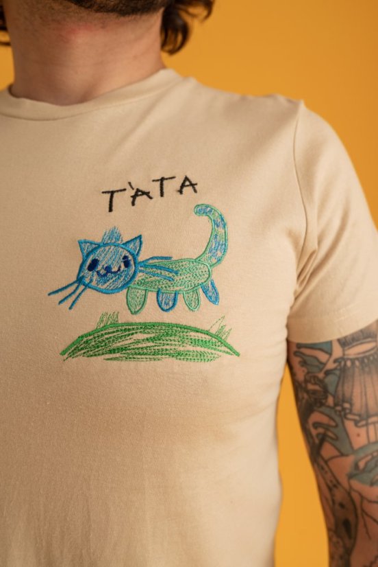 Pánské tričko s výšivkou - Velikost: 3XL, Barva trička: světle žlutá