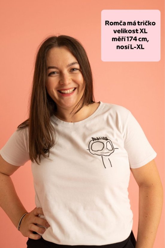 Dámské tričko s výšivkou - Barva: černá, Velikost: XS