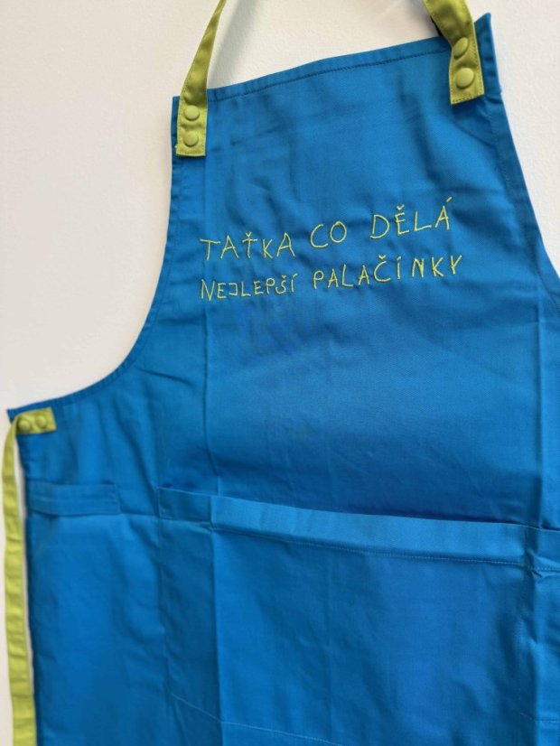 Zástěra „Navrhni si sám“ s výšivkou - Barva zástěry: láhvově zelená