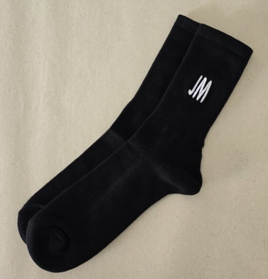 Ponožky s monogramem černé