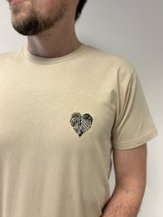 Pánské SLIM tričko s výšivkou - otisk prstu