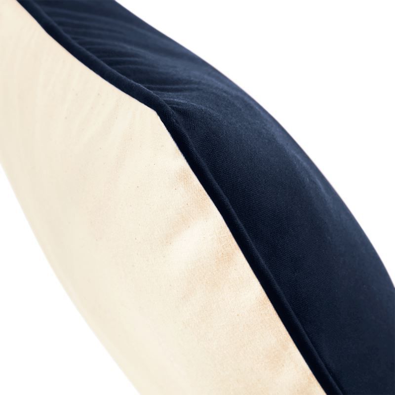 Polštář s velkou výšivkou DVOUBAREVNÝ- SADA - Barva DVOUBAREVNÉHO polštáře: přírodní/námořnická modrá